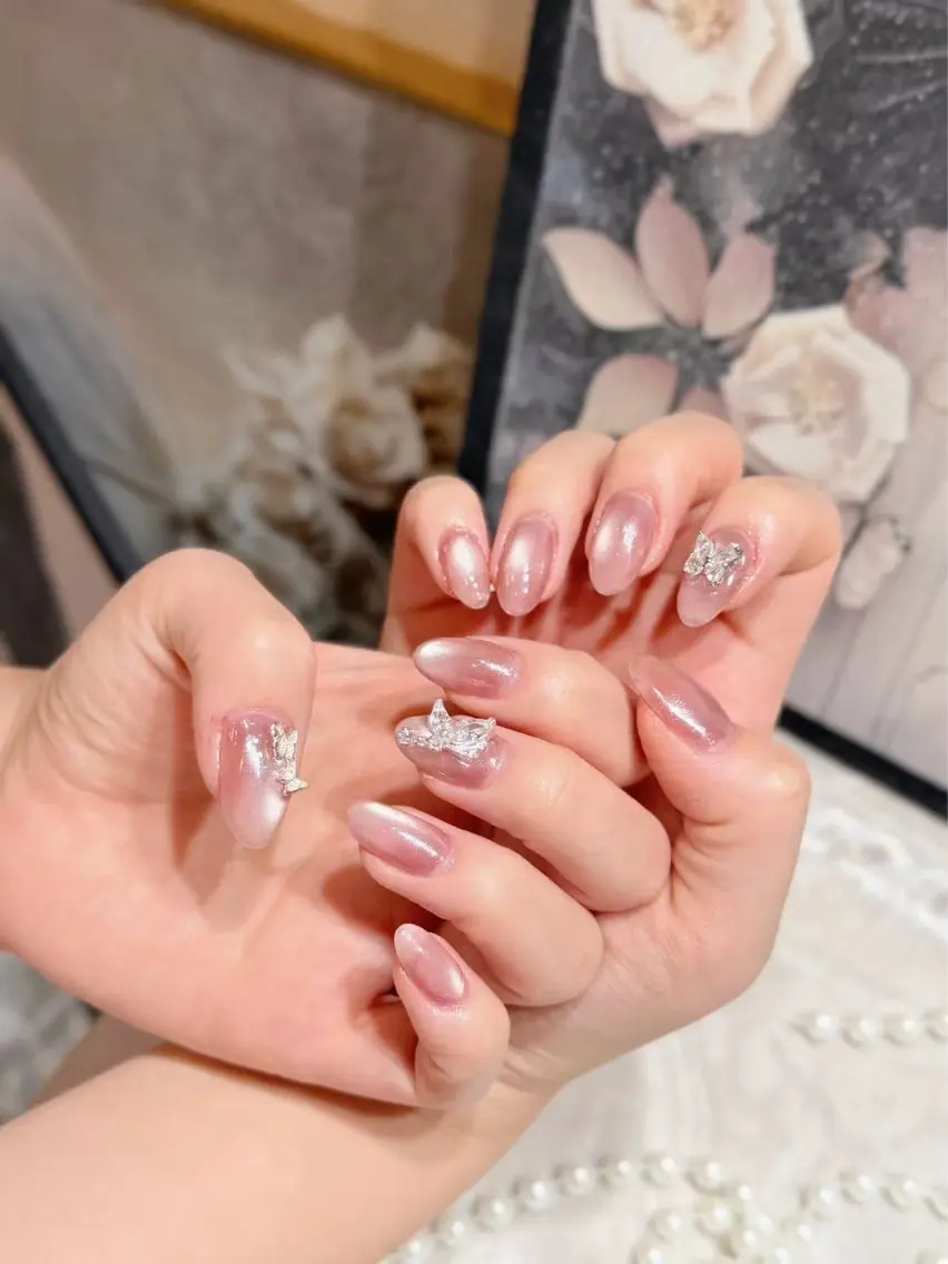 ネイル アートネイル フットネイル ジェルネイル ハート マグネットネイル Babarla Nailのネイルデザイン