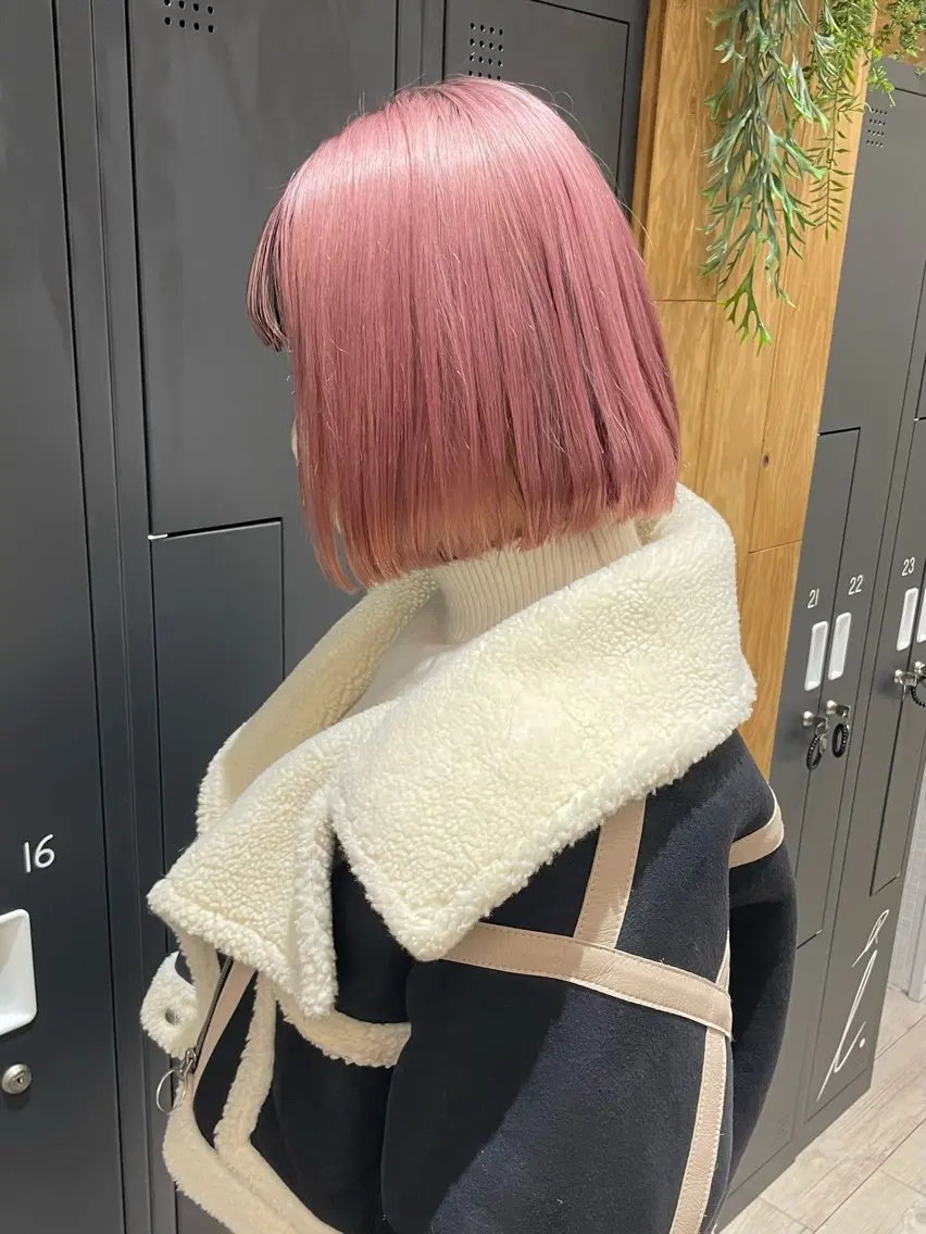 ミディアム カラー ヘアアレンジ ヘアカラー トリートメント ヘッドスパ ショート特化⌇ カラー⌇妃菜🎀のヘアスタイル