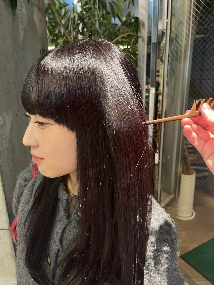 カラー ブラウンカラー レッドカラー 柴田蓮太朗 [トーンアップ]のヘアスタイル