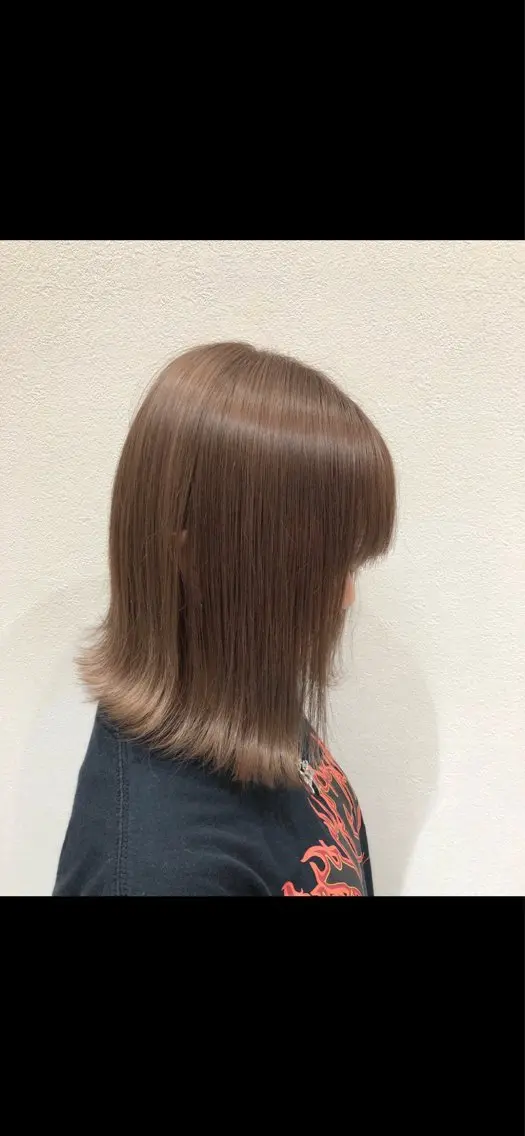 ミディアム カラー ベージュカラー ボブ ハイトーン/似合わせ 🎗️山内のヘアスタイル