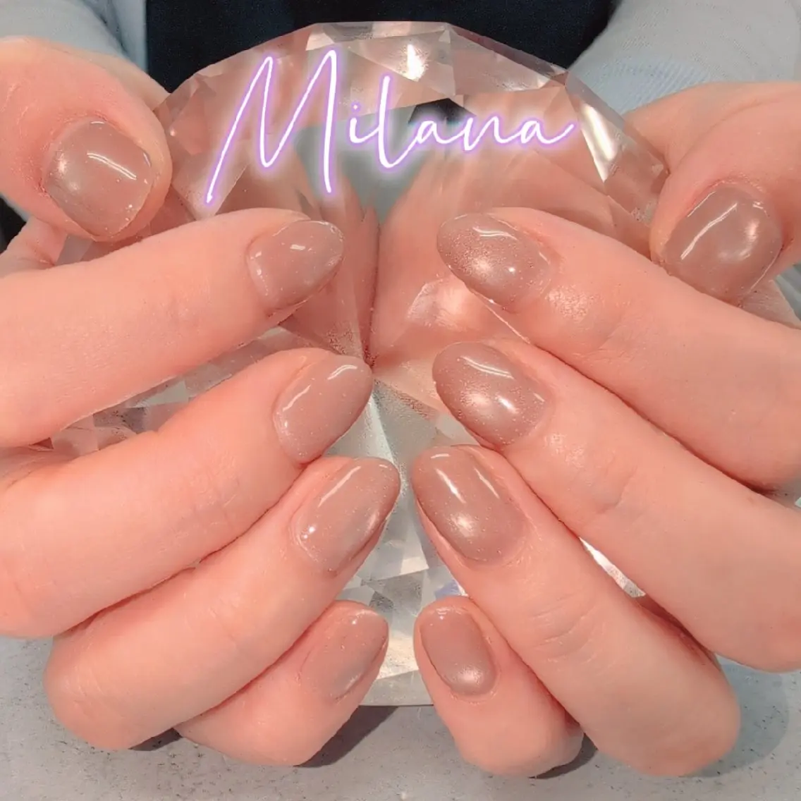 ネイル マグネットネイル ワンカラーネイル ハンドネイル Milana 川瀬のネイルデザイン