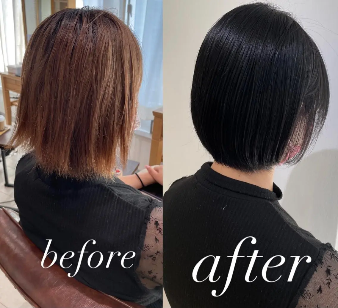 ショート カラー カット ヘアカラー トリートメント 過去一の柔髪ヘア 🌿einshairのヘアスタイル