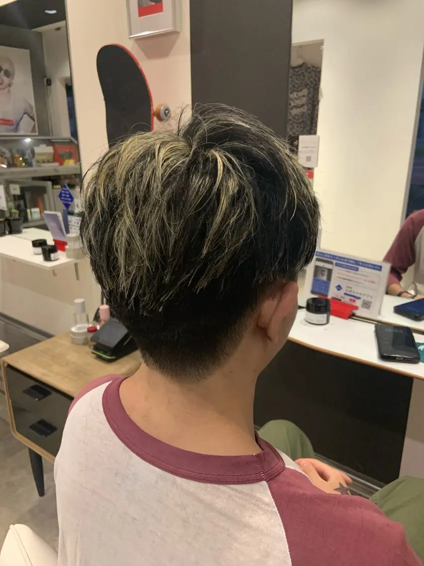 パーマ メンズ カット ヘアカラー 原谷 一成のヘアスタイル
