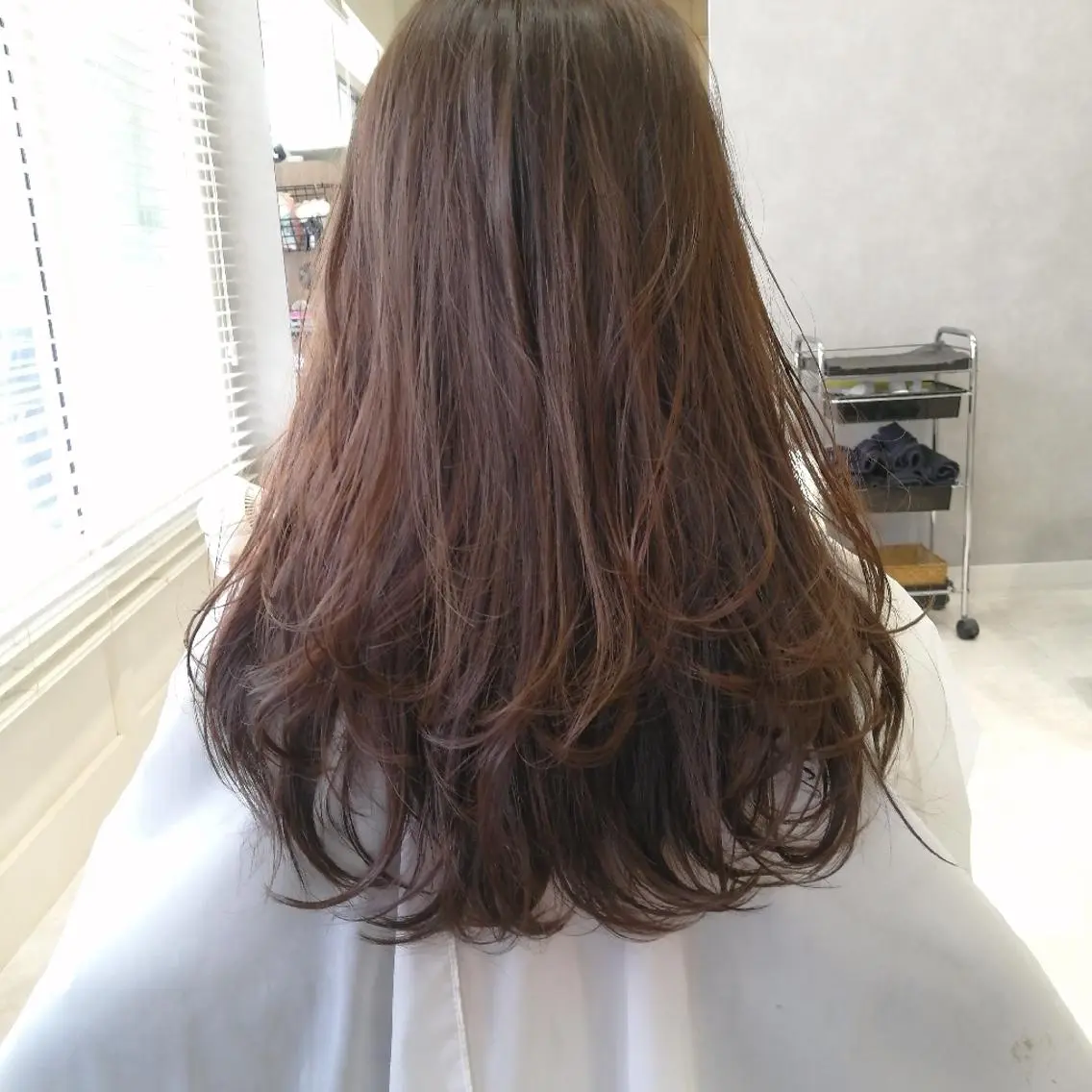 ロング カラー ベージュカラー モカベージュ 韓国風ヘア レイヤーカット hase _のヘアスタイル
