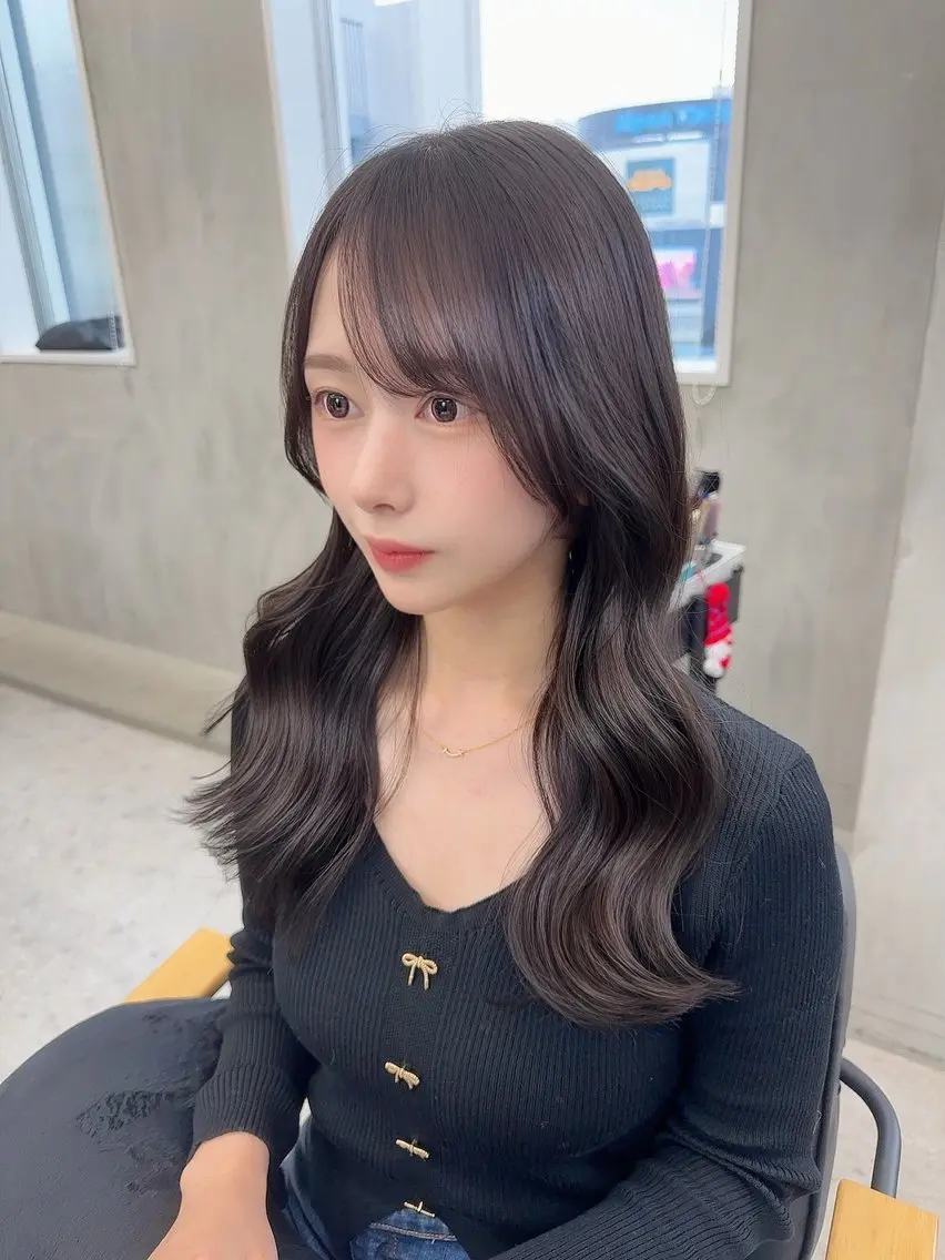 セミロング カット ヘアカラー トリートメント 新宿/髪質改善🌟中 韓🇰🇷yukiのヘアスタイル