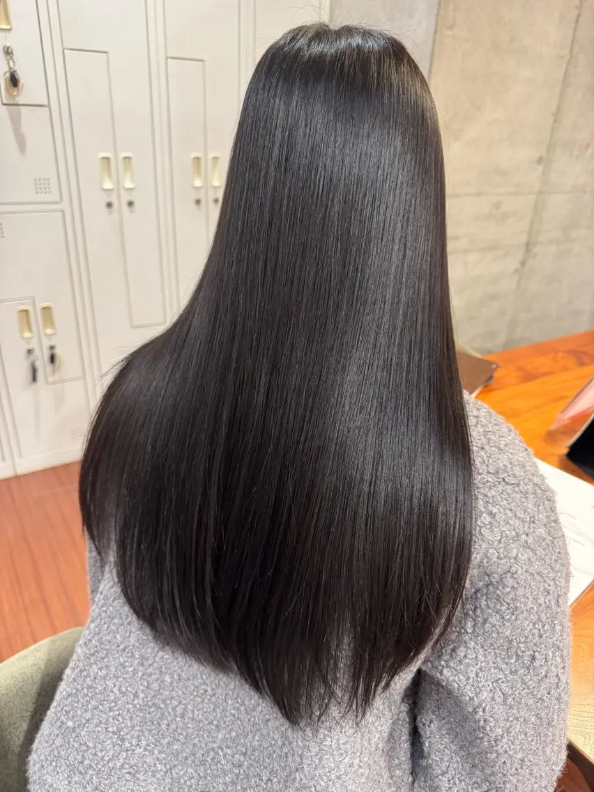 ロング カラー 髪質改善 トリートメント megumi ⭐︎のヘアスタイル