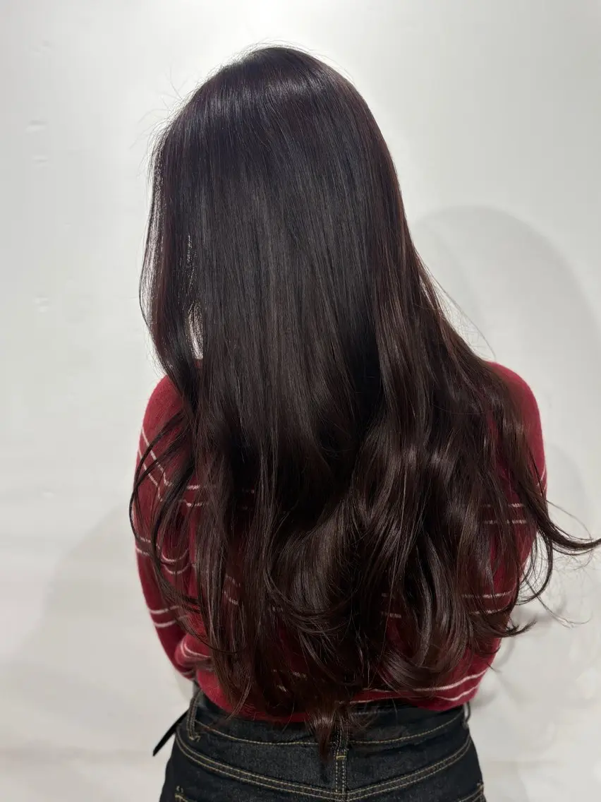 カラー カシス ピンクカラー 京都駅/透明感カラー 🖤sakiのヘアスタイル