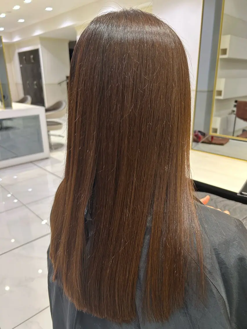 ロング カラー 縮毛矯正 酸性ストレート 小田切 栄司のヘアスタイル