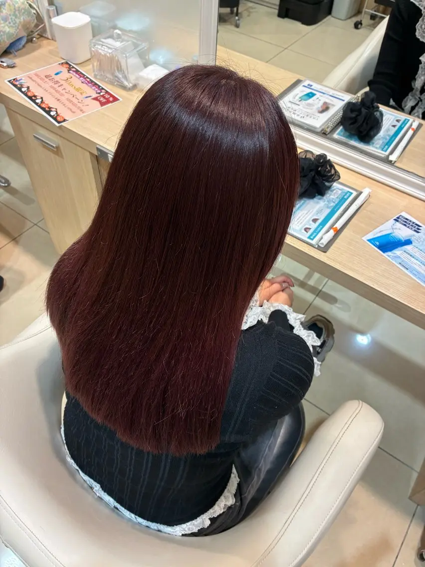 ロング カラー ボルドーカラー ヘアカラー 🫧Ash中目黒 Kotoka🫧のその他イメージ