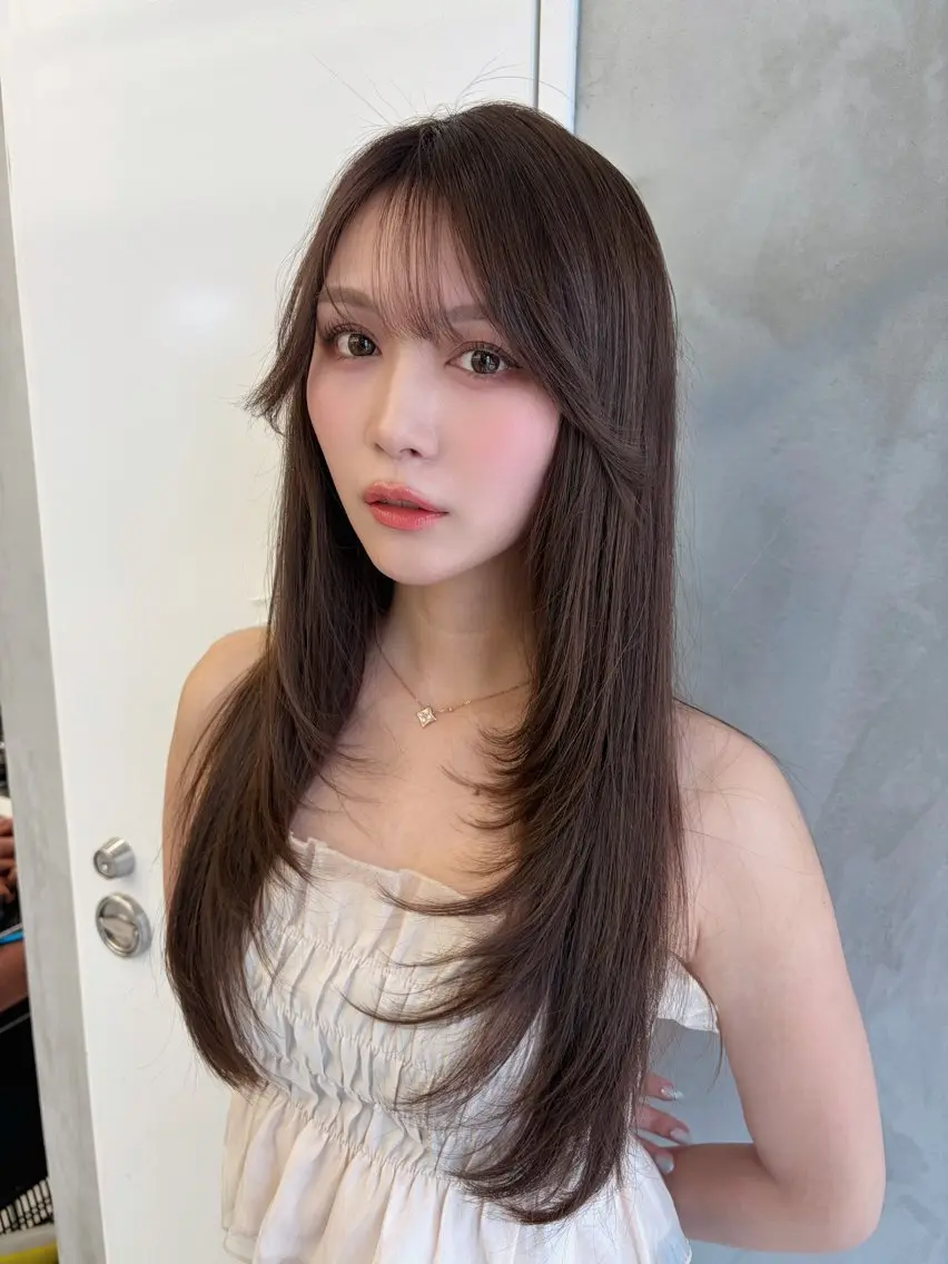 ロング カット ヘアカラー トリートメント ✨縮毛矯正✨レイヤー ホウダカズヒロのヘアスタイル