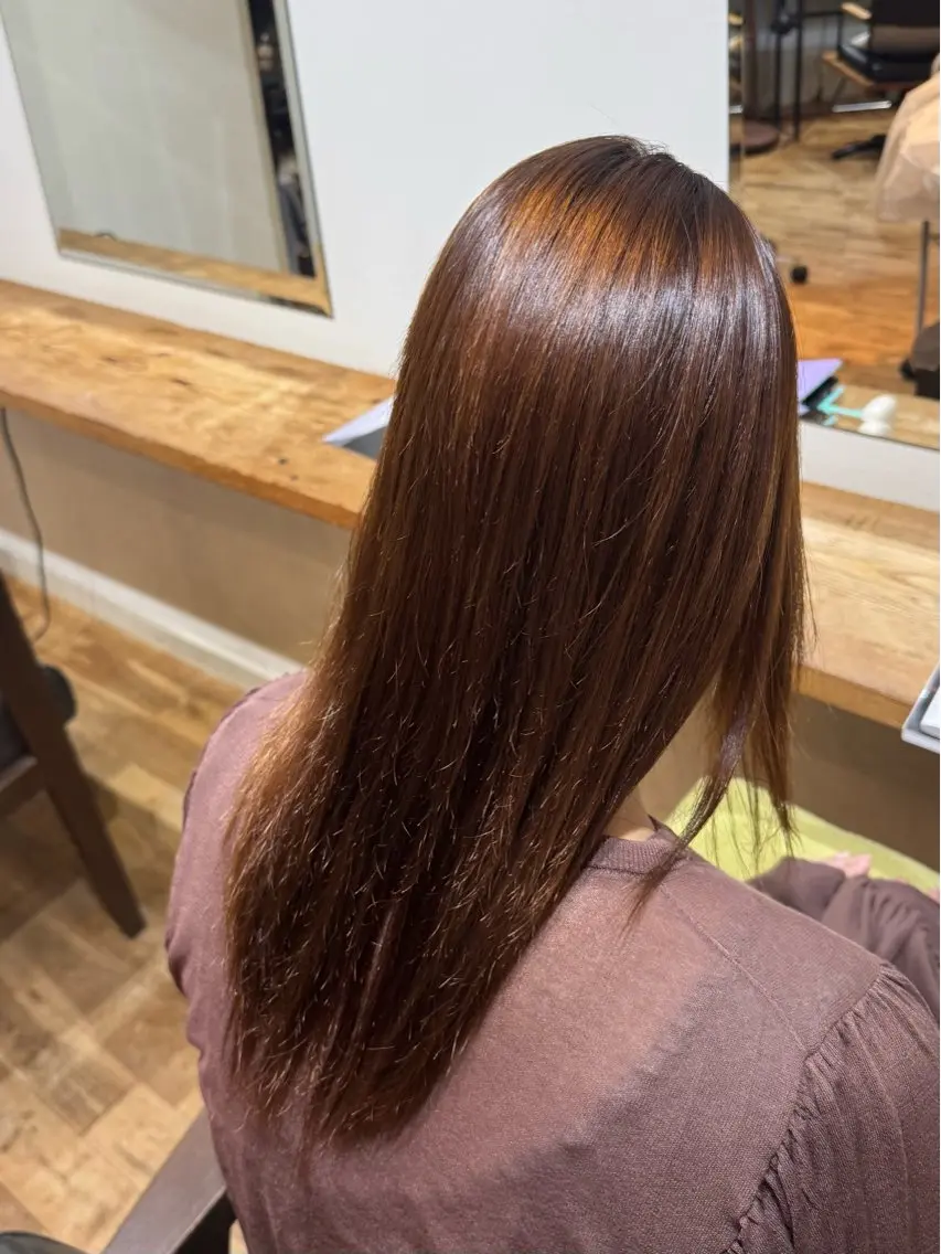 セミロング 縮毛矯正 波多野 麻由のヘアスタイル