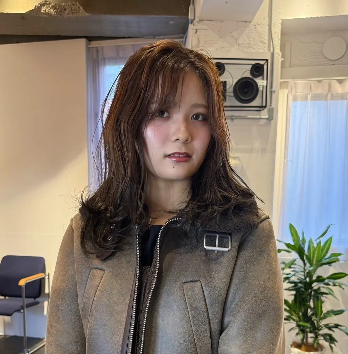 ミディアム カラー ヘアカラー トリートメント 池田 早希のヘアスタイル