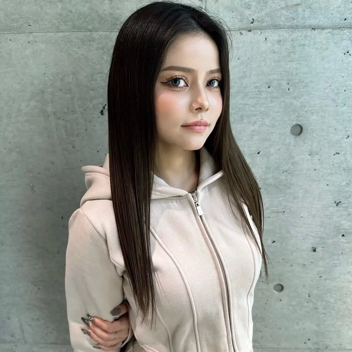 セミロング カラー ヘアカラー トリートメント 透明感カラー/ りおのヘアスタイル