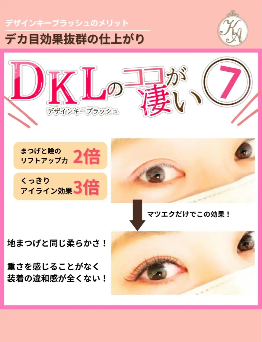 【デザインキープラッシュ】フラットラッシュ両目80束(160本)の写真