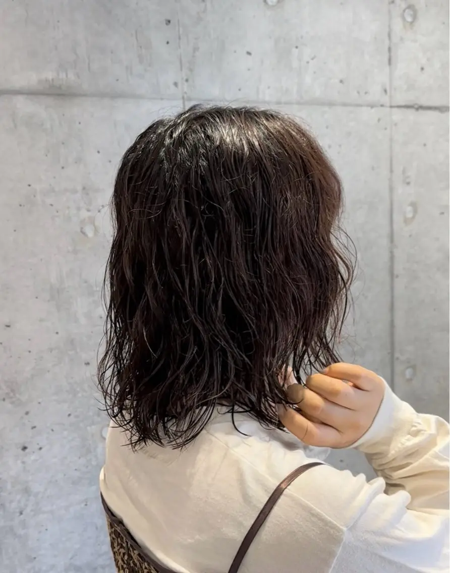 ミディアム パーマ ミディアムパーマ 遠藤惟斗/渋谷/ 透明感カラーのヘアスタイル