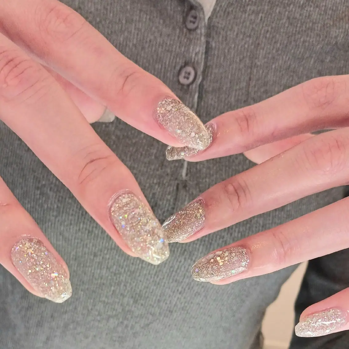 ネイル ラメ(グリッター) 持ち込み ワンカラーネイル シンプルネイル ハンドネイル owlnail /持込みデザイン専門のネイルデザイン