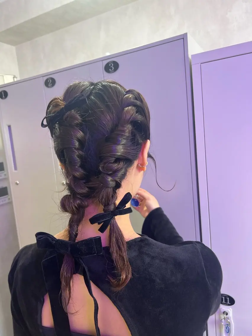 セミロング ツインテール ヘアセット レイヤー🍓Sap 美桜🌸mioのヘアスタイル