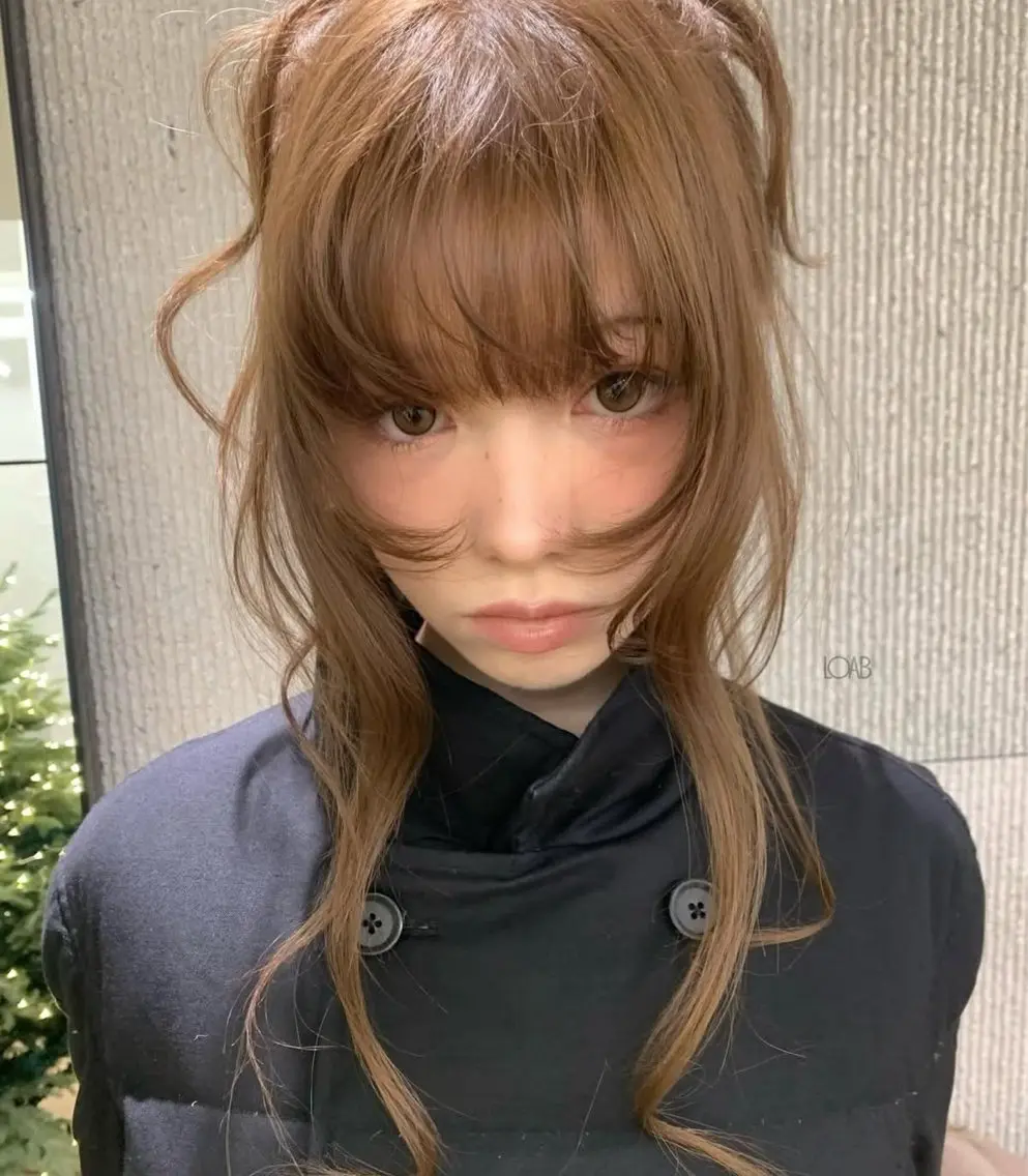 カラー ブリーチ ダブルカラー ブリーチなしカラー ヘアカラー イシカワ ルナのヘアスタイル