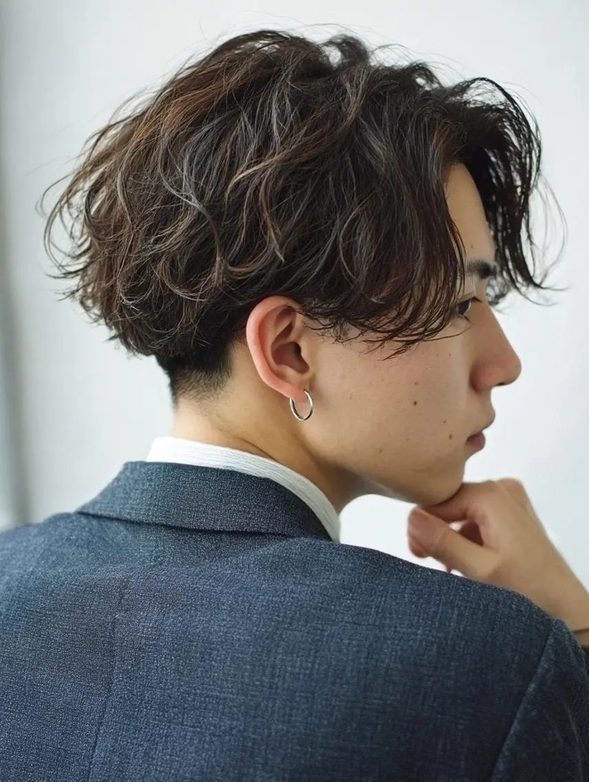 【ミニモ限定新規50%OFF】メンズカット＋パーマ＋電気ブラシ¥12000→5900の写真