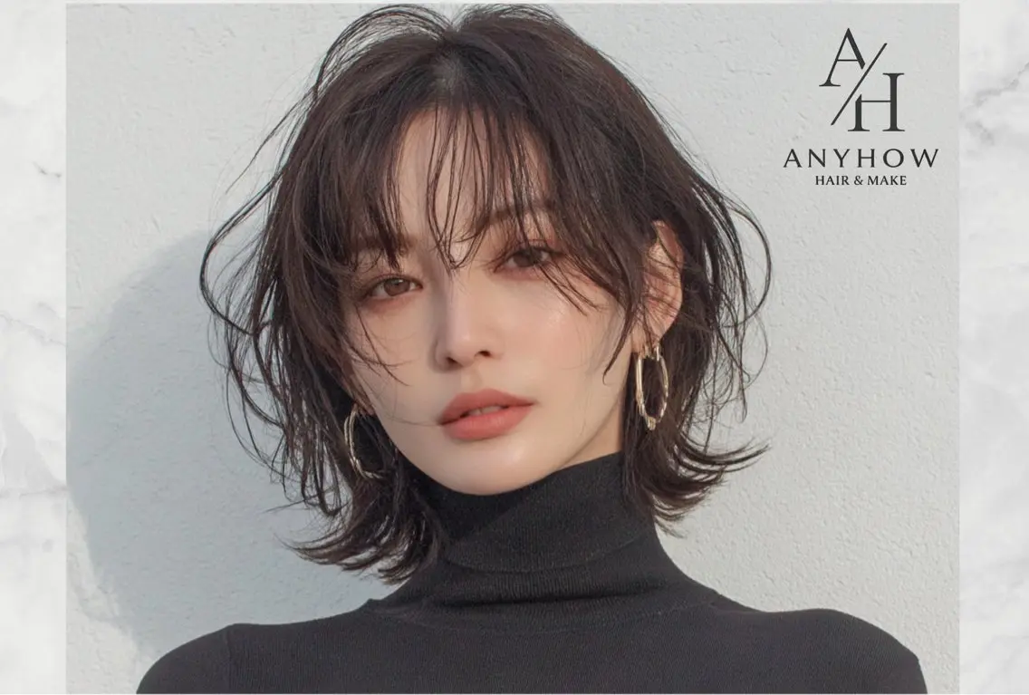 ミディアム カラー パーマ カット ヘアカラー トリートメント 池田達也anyhow /店長のヘアスタイル