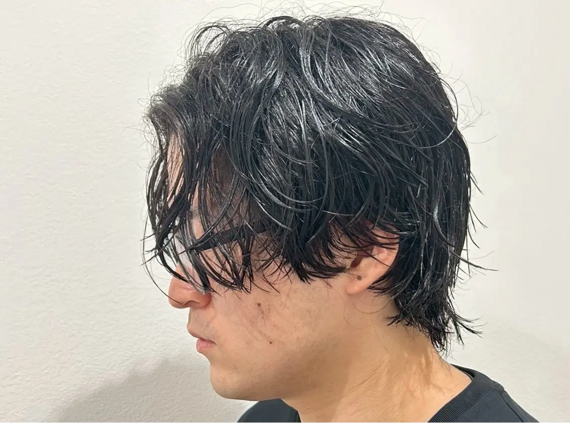 パーマ メンズ カット パーマ 内山 翔太のヘアスタイル