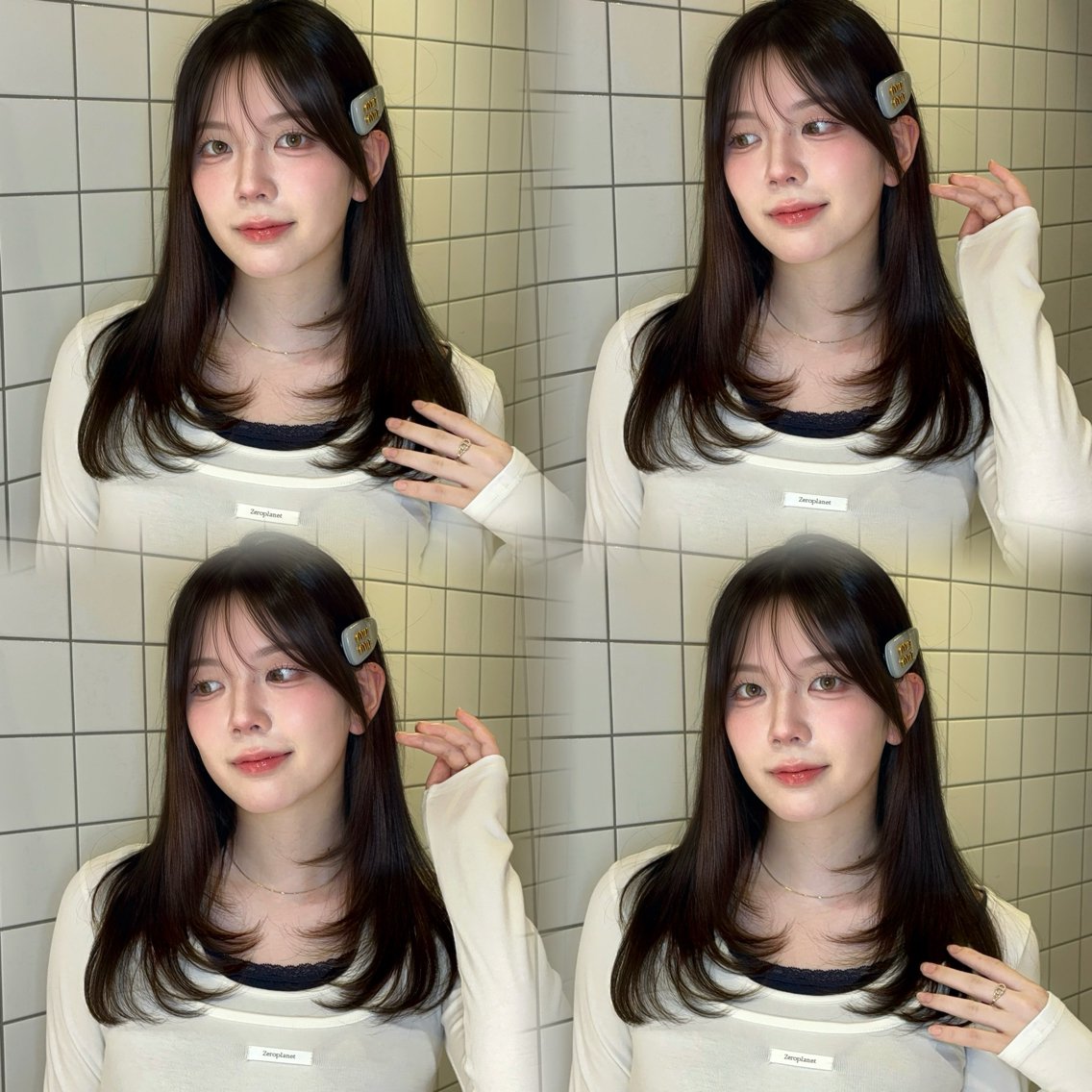 ロング カラー ヘアアレンジ 透明感カラー 韓国風ヘア レイヤーカット ワンホンヘア 韓国ヘア/ワンホン ヘア/Rumiのヘアスタイル
