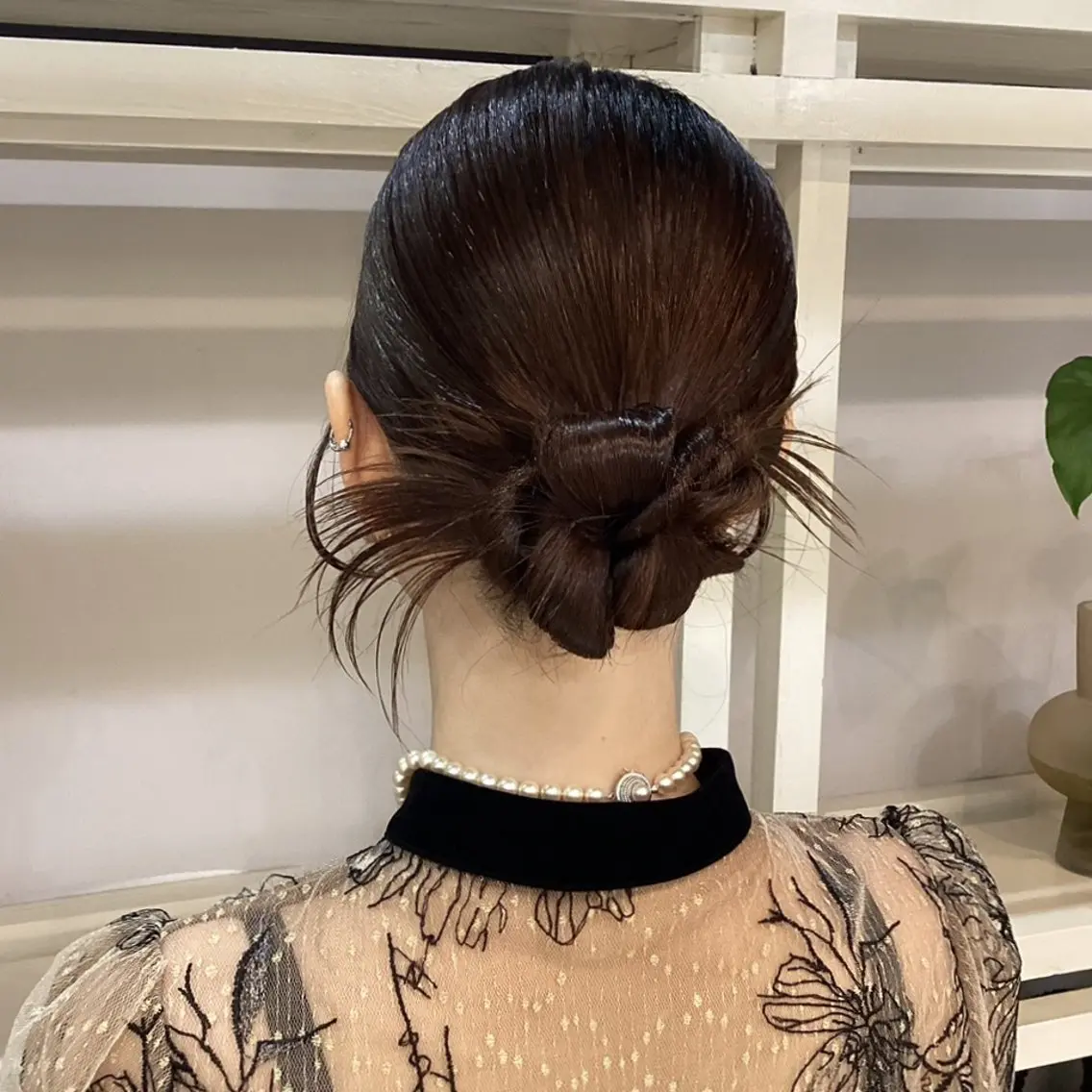 セミロング ヘアアレンジ ヘアセット ヘアアレンジ/柔らか 艶カラー/AKARIのヘアスタイル