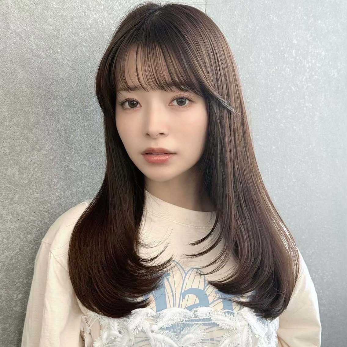 セミロング カラー ブラウンカラー ショコラブラウン 顔周りカット 韓国風ヘア レイヤーカット カット ヘアカラー トリートメント レイヤー/艶感カラー /メンズ/KOSEIのヘアスタイル
