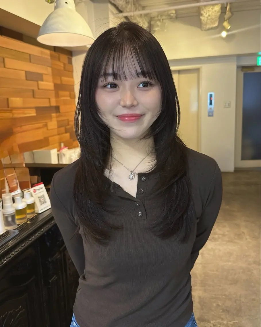 ロング カラー レイヤーカット 小顔カット カット トリートメント 似合わせレイヤー カット/KANNAのヘアスタイル