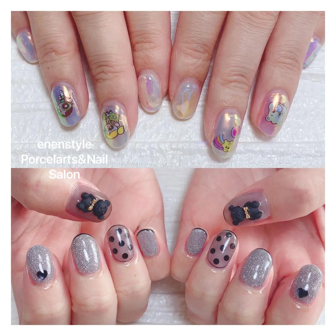 ミディアム ネイル ハンドネイル 🐾enen style 🐾のネイルデザイン
