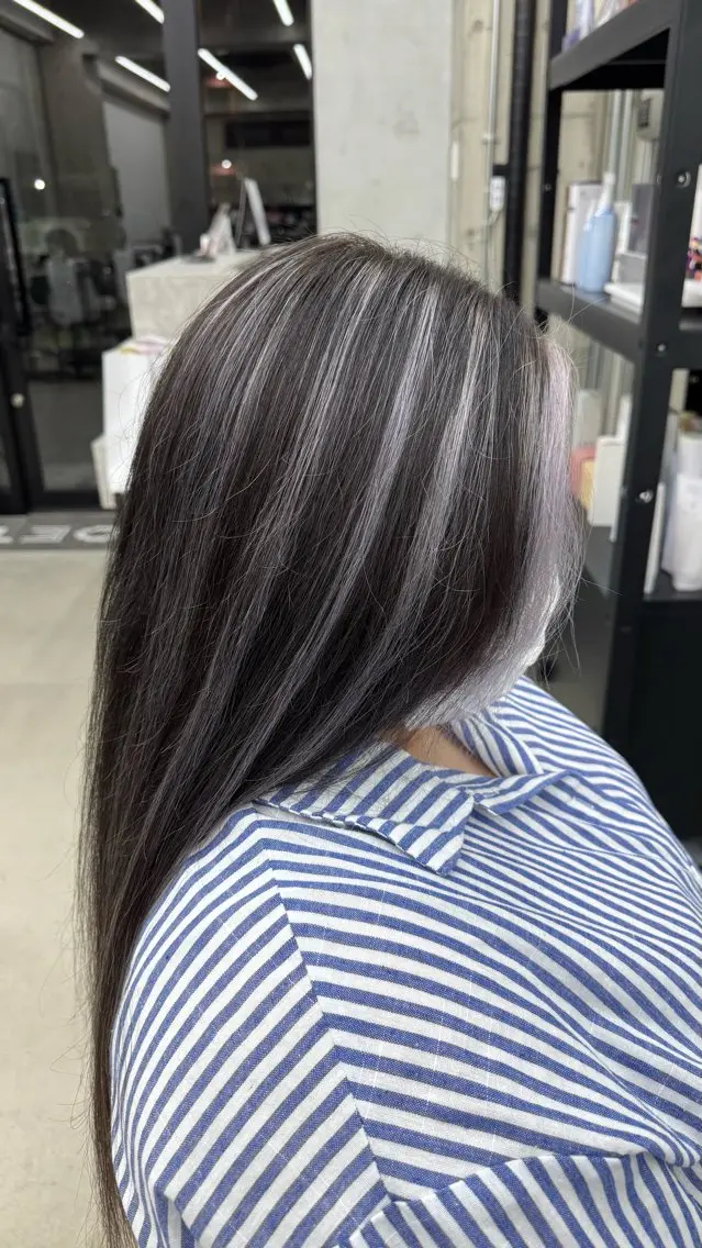 ロング カラー ハイライトカラー ハイライト ヘアカラー Kazuki/名古屋 ブリーチ/髪質改善のヘアスタイル