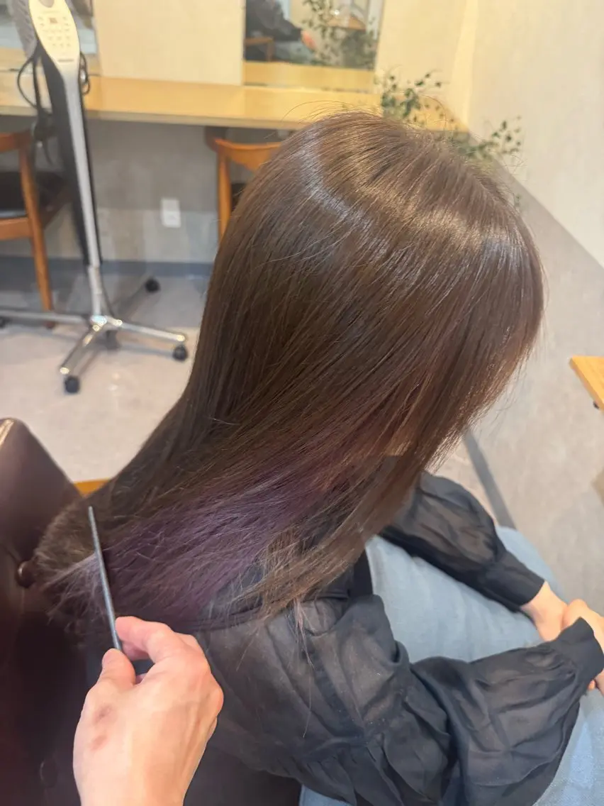 セミロング カラー ブリーチ 🫧髪質改善🫧/ ひじりなり🍏のヘアスタイル