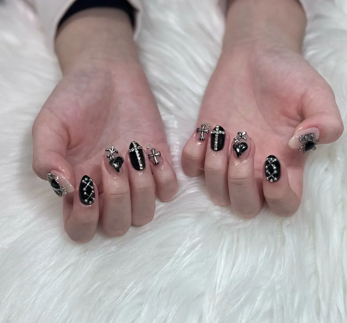 ネイル アートネイル オーロラネイル ジェルネイル 韓国ネイル ロングネイル ハンドネイル Nichi Nailsのネイルデザイン