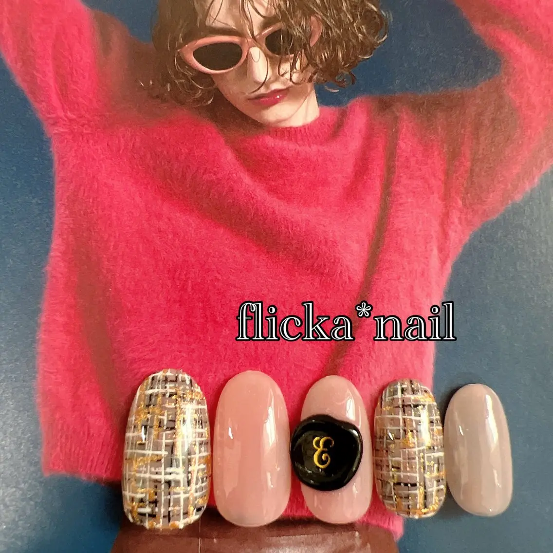 ネイル ツイードネイル ハンドネイル flicka* nailのネイルデザイン