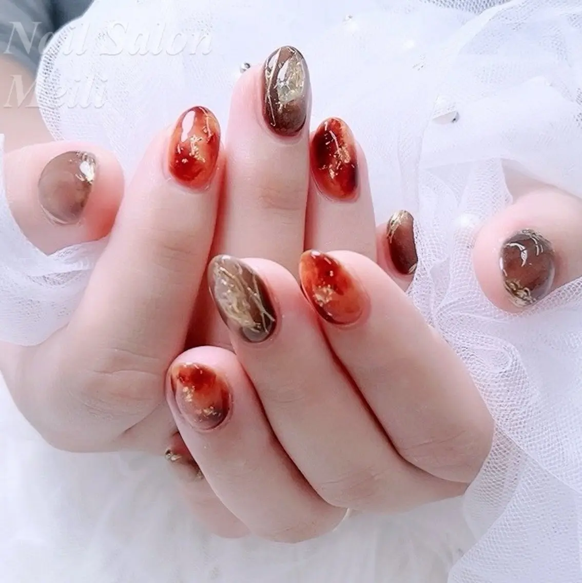 ネイル べっ甲ネイル NAILSALON MEILIのネイルデザイン