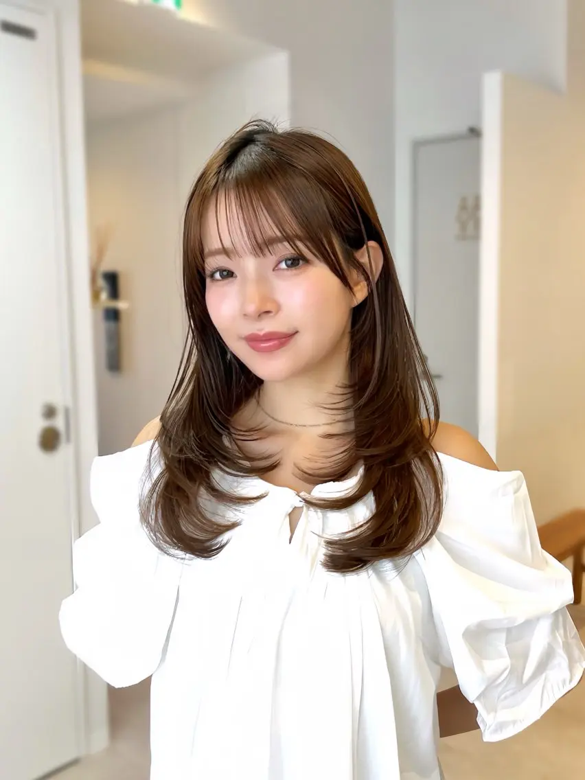 ミディアム カット ヘアカラー トリートメント ✨上品可愛い 垢抜けヘア/後藤✨のヘアスタイル