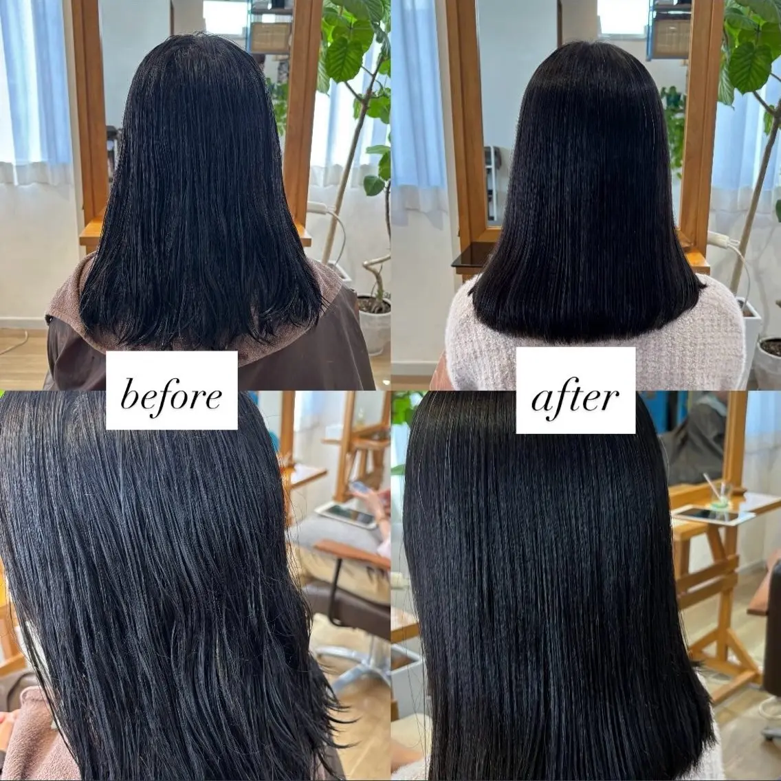 ミディアム パーマ 縮毛矯正 RINNO🌷透明感 カラー/髪質改善のヘアスタイル