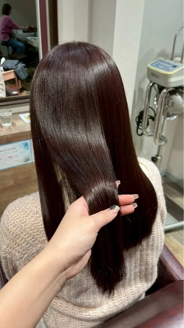 ロング カラー カット ヘアカラー トリートメント 艶カラー/ 縮毛矯正/いくの👒のヘアスタイル