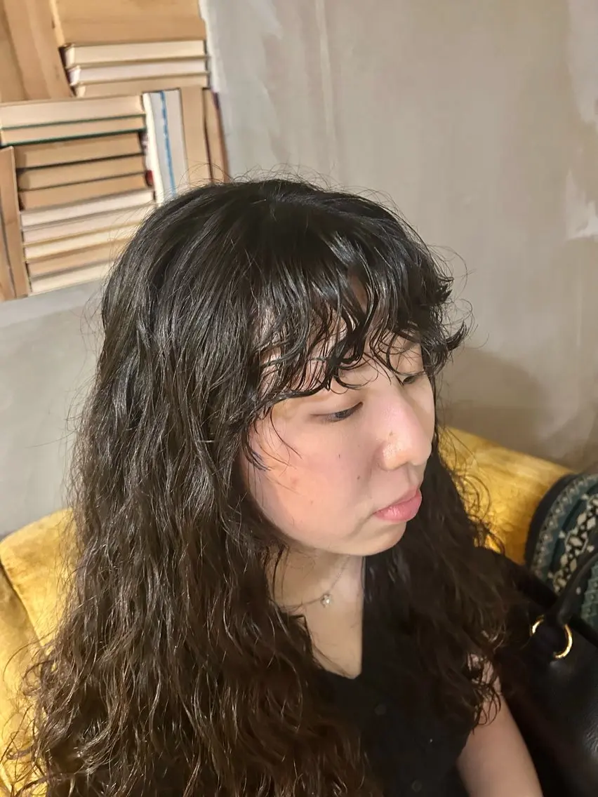 セミロング パーマ ヘアアレンジ お任せヘア☘️☘️ 及川渚のヘアスタイル