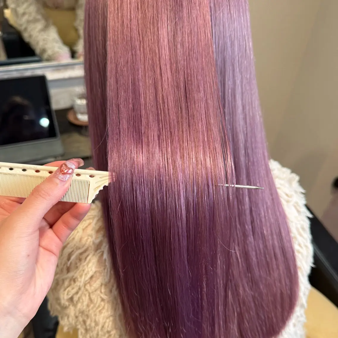 〖🎀ブリーチ毛でもできる縮毛矯正!?🎀〗 髪質改善TR💆🏼♀️🫧の写真