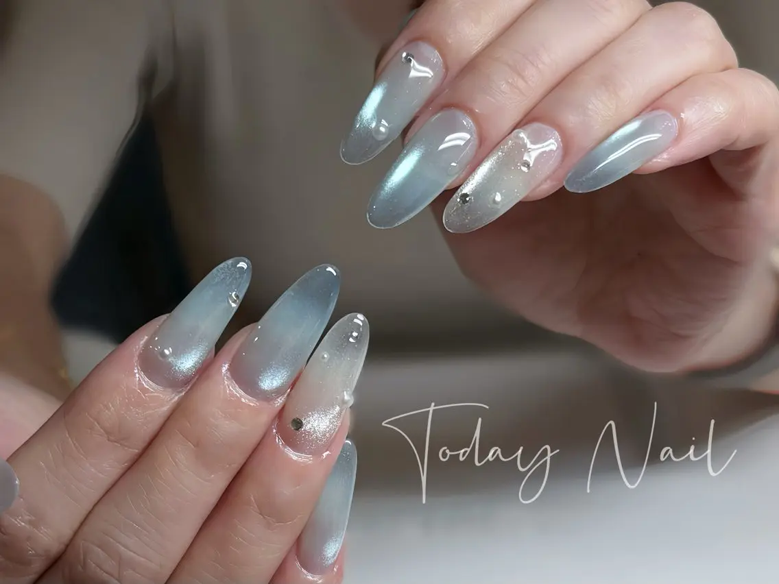 ネイル マグネットネイル シンプルネイル 夏ネイル ハンドネイル りゅうToday Nailのネイルデザイン