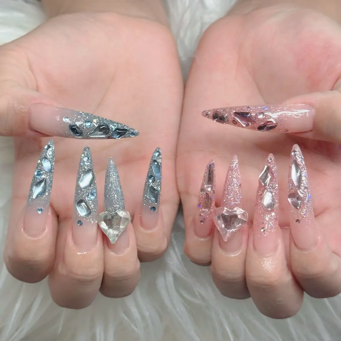 ネイル フットネイル フレンチネイル グラデーション 韓国ネイル ロングネイル Hani Nail XUKAのネイルデザイン