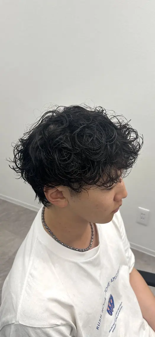 ショート パーマ 佐藤功真/ ブリーチなしカラーのヘアスタイル
