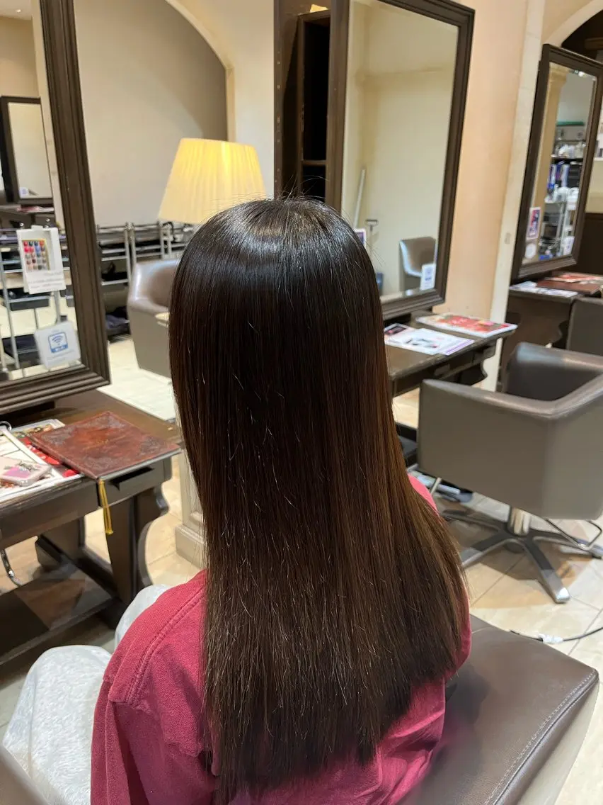 セミロング カット 縮毛矯正 谷口 琉飛のヘアスタイル