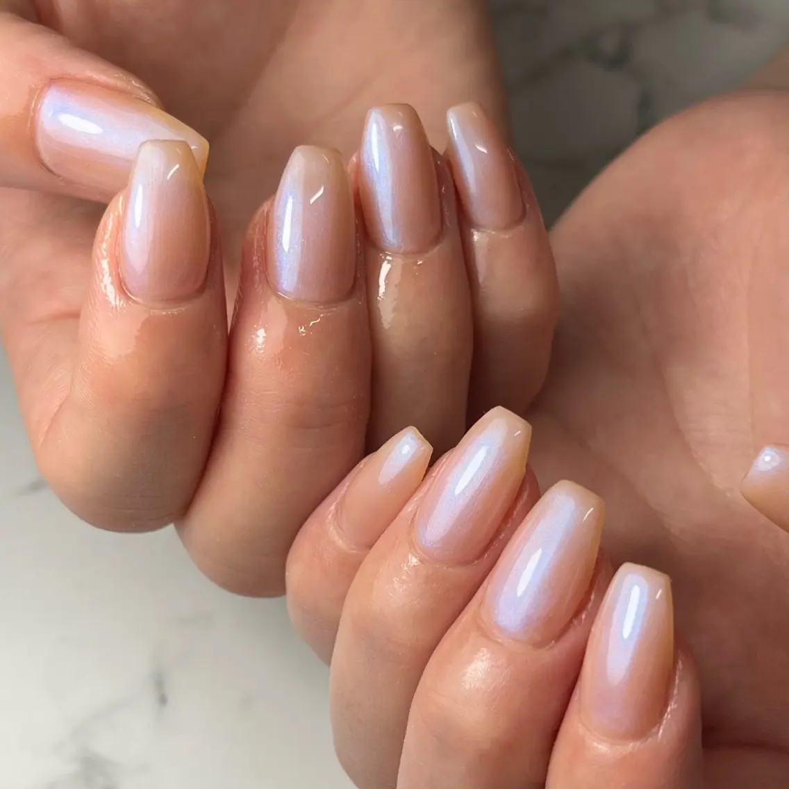 ネイル ワンカラーネイル ピンク シンプルネイル スクエアネイル ハンドネイル NAIL NOWのネイルデザイン