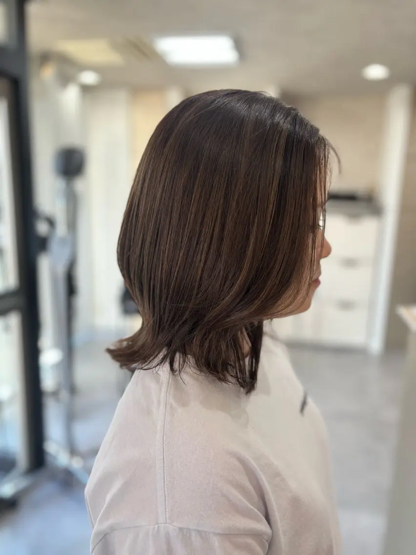 ミディアム 原口 圭織のヘアスタイル
