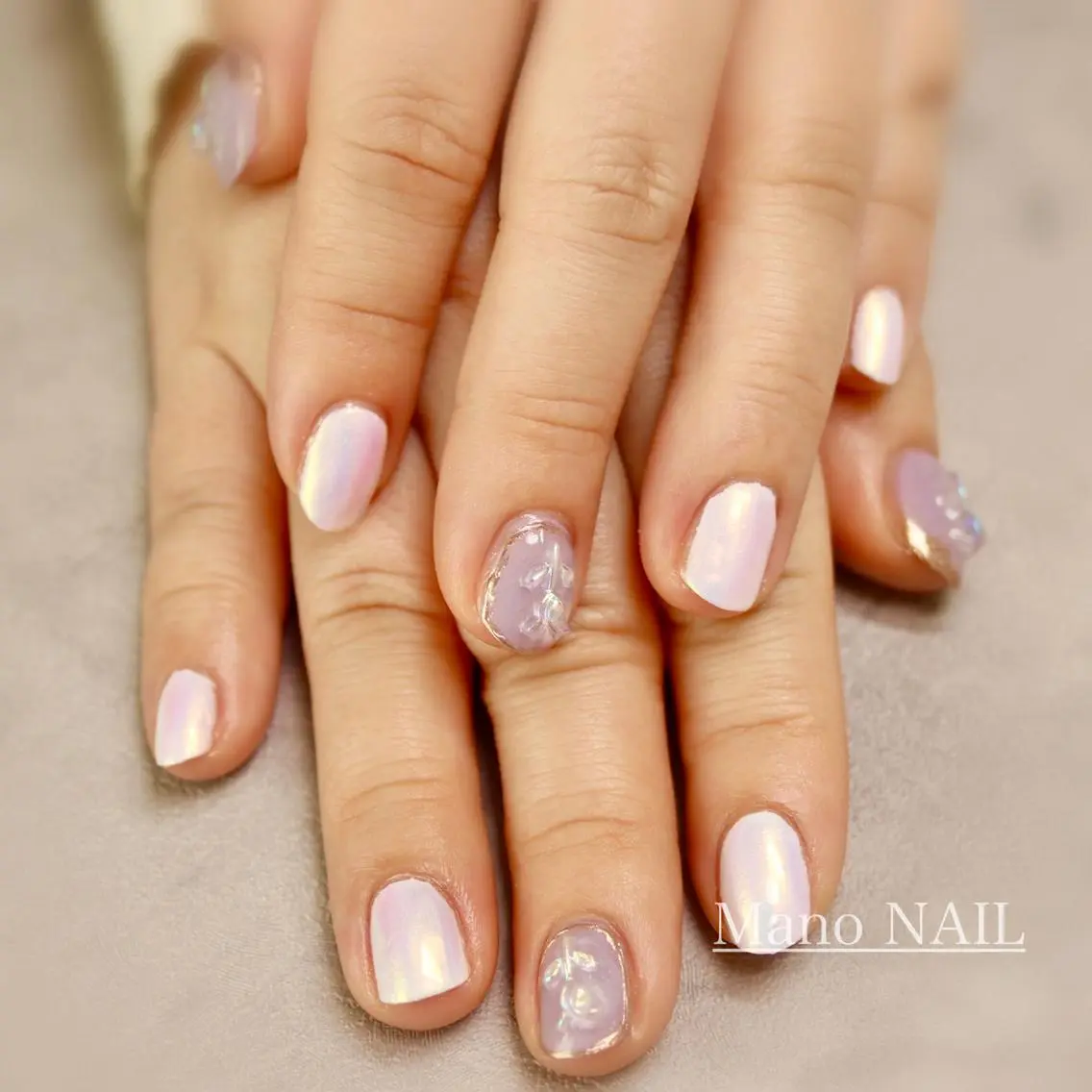 ネイル オーロラネイル Mano NAILのネイルデザイン