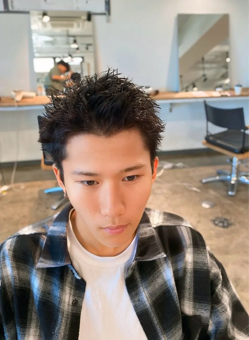パーマ メンズ スパイキーショート メンズパーマ 特化/中川拓也のヘアスタイル
