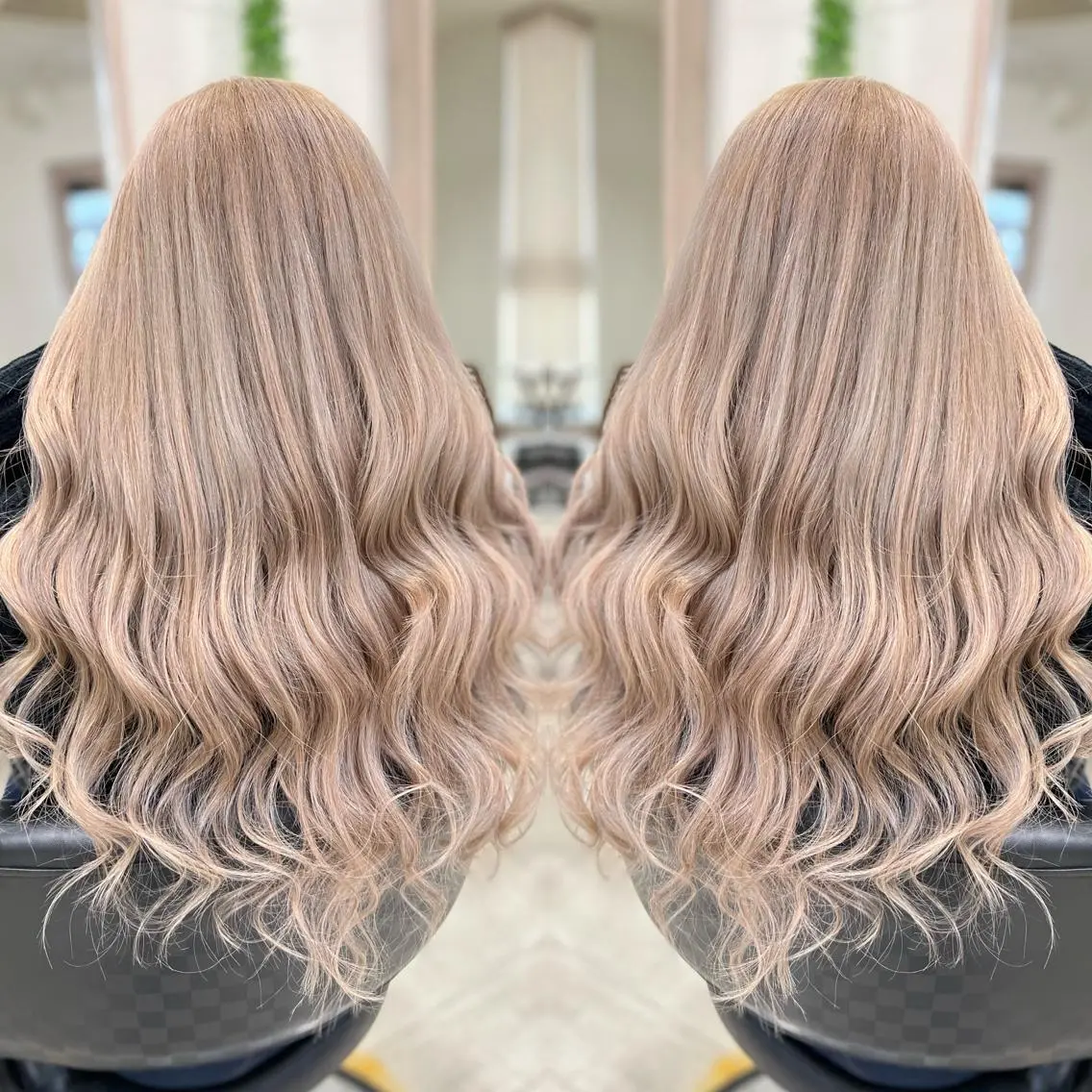 セミロング カラー ヘアカラー トリートメント エクステ KR2S× 亜以加のヘアスタイル