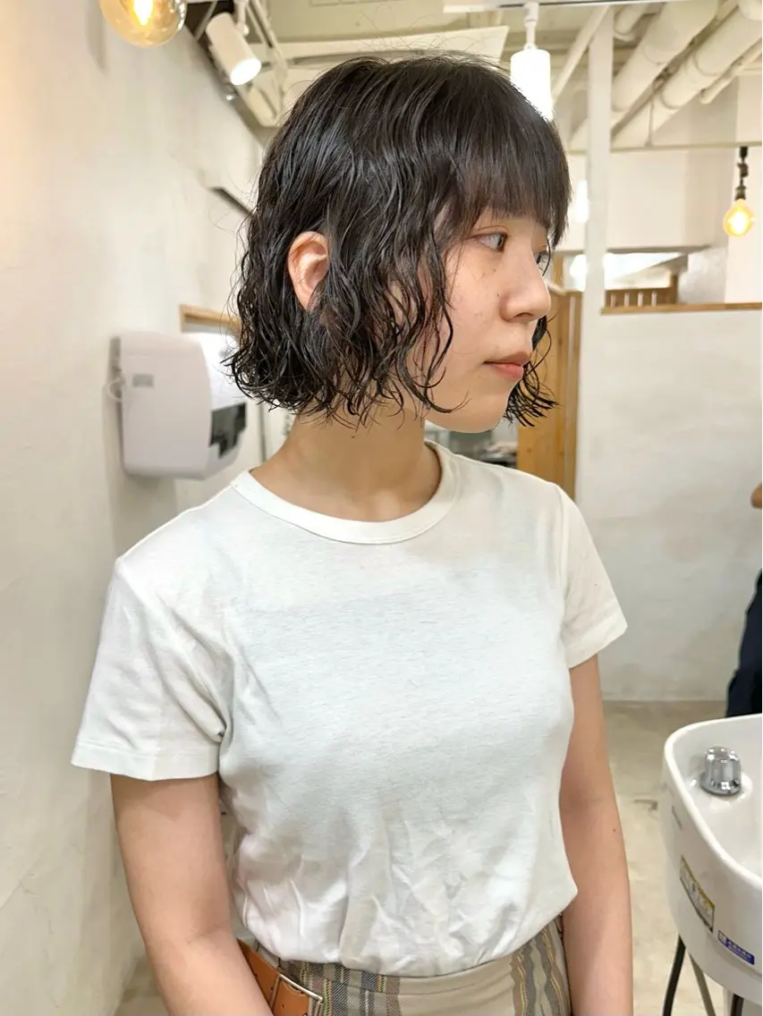 ショート パーマ 髪質改善 縮毛矯正/ レイヤー/銀座/本木のヘアスタイル